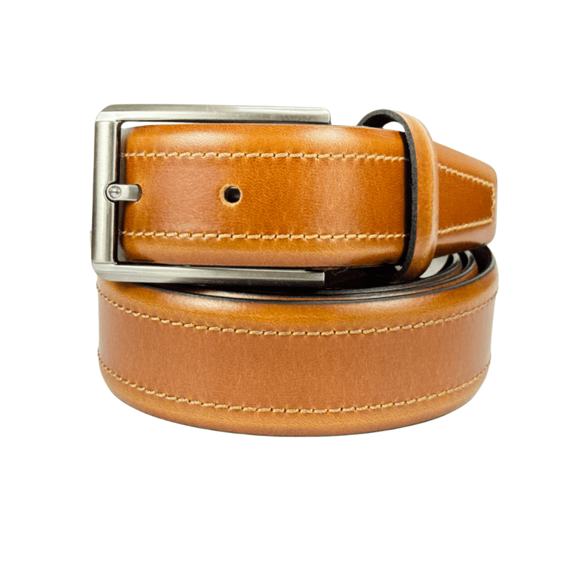 Premium Tan Semi-Formal Chicago Brown Leather Belt for Men – Timeless Style & Durability