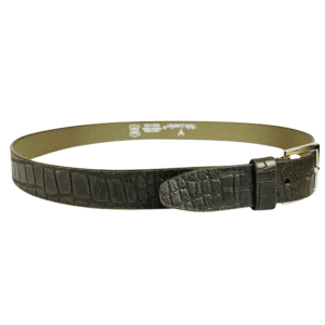 Exclusive Balck Leather Belt in Croc Style