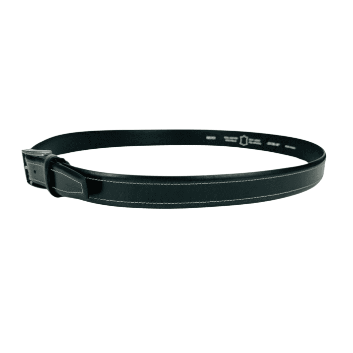 Premium Black Semi-Formal Chicago Leather Belt for Men