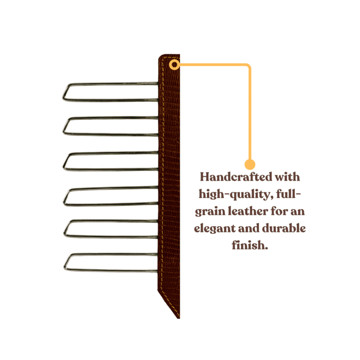 Premium Leather Tie & Belt Hanger – Space-Saving Closet Organizer