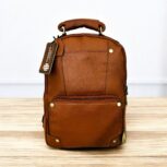 Brown Genuine Leather Backpack