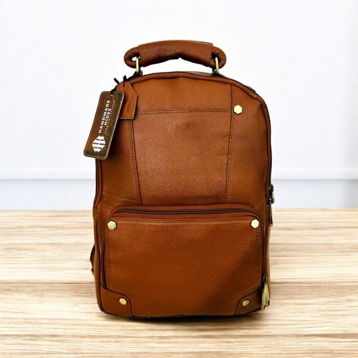 Brown Genuine Leather Backpack