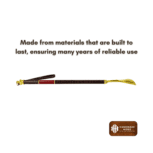 Luxury Leather-Handled Brass Shoehorn – 24-Inch Long Handle for Effortless Use