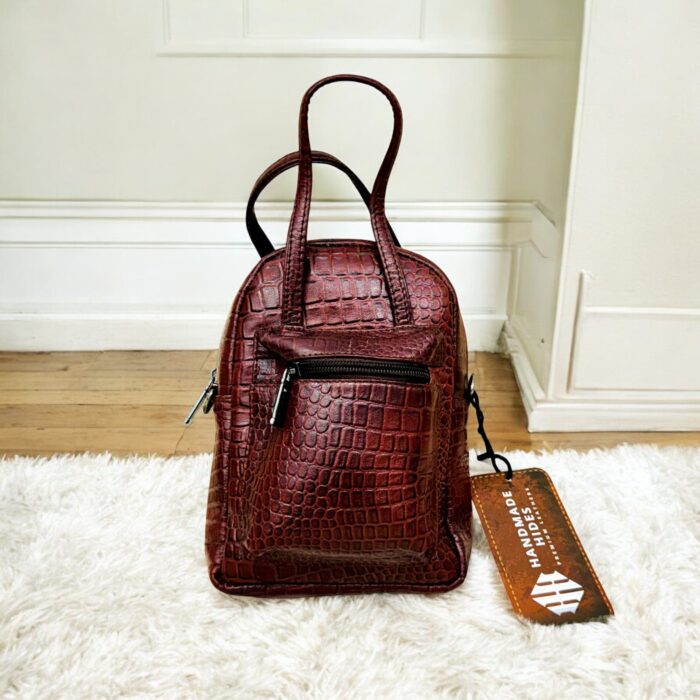 Mahogany Leather Crossbody Bag