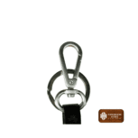 House-shaped orange leather keyring and key holder by Handmade Hides, crafted from premium leather for a vibrant, durable, and functional accessory. Perfect for men and women.