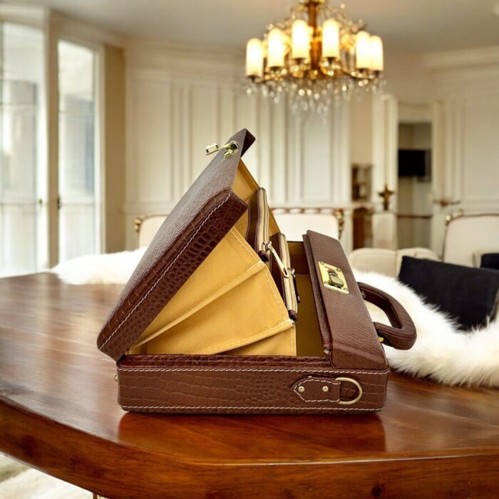 Briefcase with detachable shoulder strap for versatile carrying options