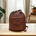Handmade Dark Brown Leather Backpack – Vintage, Timeless, Functional
