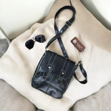 Handcrafted Leather Sling Bag - Premium Goat Leather Crossbody Bag
