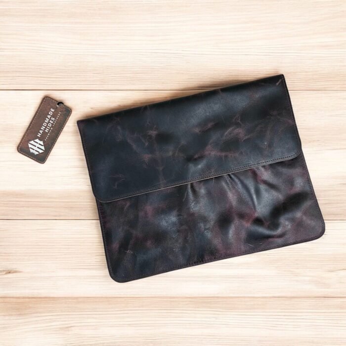 Premium Leather File Folder | Distressed Brown & Black A4 Organizer | Full-Grain Resume Holder for Office, Students, Lawyers