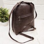 Handmade Dark Brown Leather Backpack with a classic, elegant design and durable straps