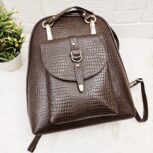 Handmade Dark Brown Leather Backpack with a classic, elegant design and durable straps