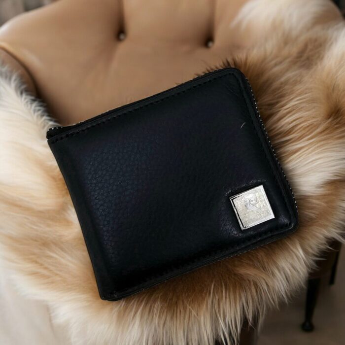 leather bifold wallet with zip