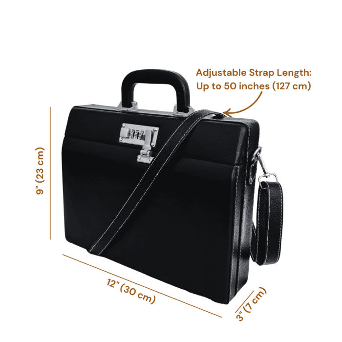 Briefcase with detachable shoulder strap for versatile carrying options