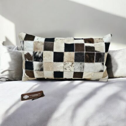 goat leather pillow cover