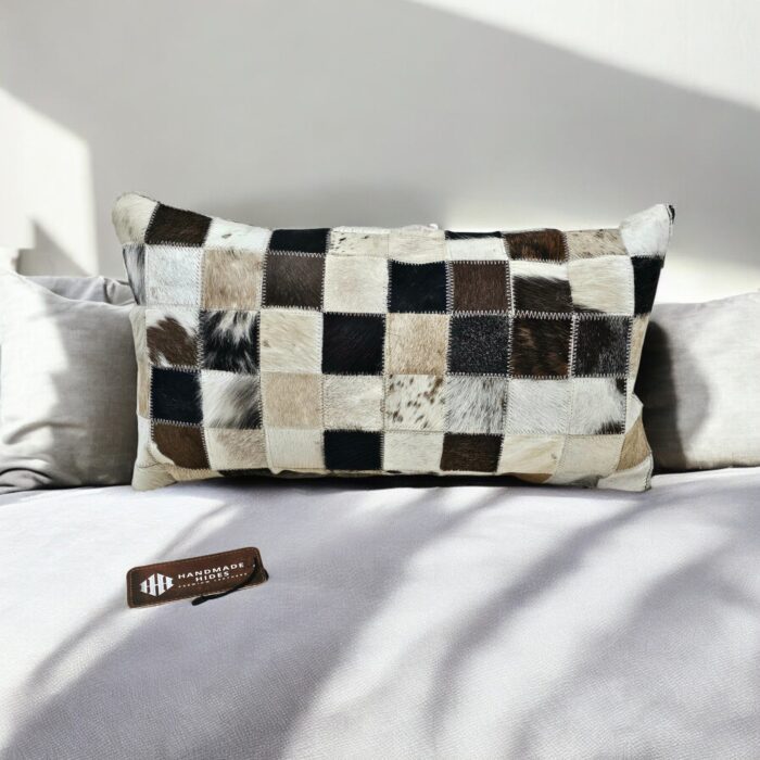 goat leather pillow cover