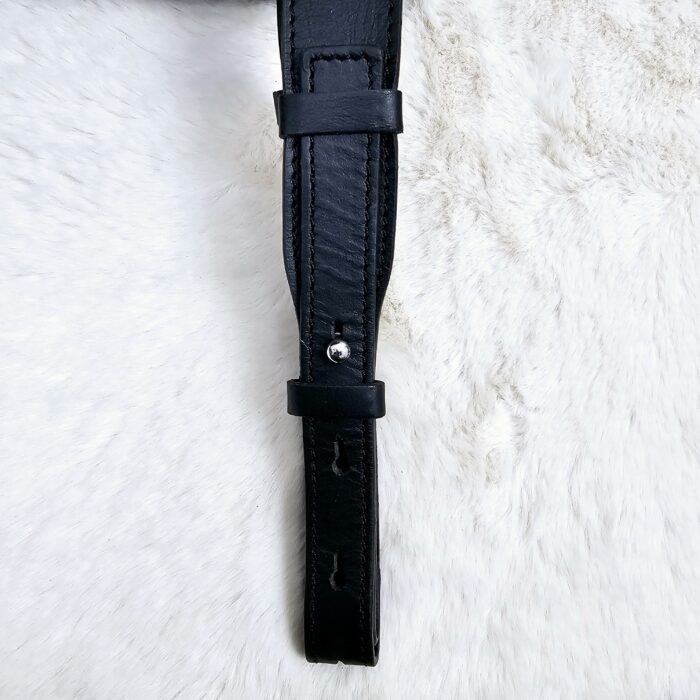 Handmade black suede leather backpack with soft, velvety texture
