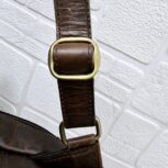 Handcrafted marbled leather messenger bag for business professionals