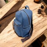 Luxury handmade full-grain leather backpack with ergonomic adjustable straps