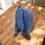 Luxury handmade full-grain leather backpack with ergonomic adjustable straps