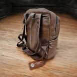 Luxury handmade full-grain leather backpack with ergonomic adjustable straps