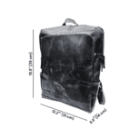 Handcrafted marbled leather messenger bag for business professionals