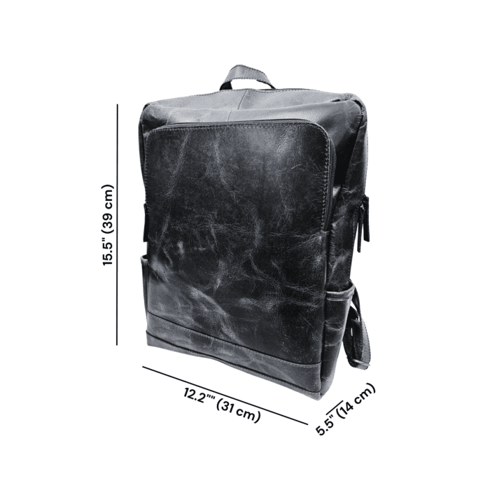 Handcrafted marbled leather messenger bag for business professionals