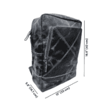 Handmade Marbled Leather Laptop Backpack with Adjustable Straps