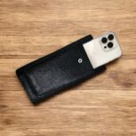 Handmade black leather gift set