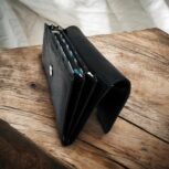 Handmade black leather gift set