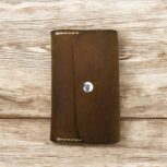 Set of 2 handcrafted goat leather key pouches