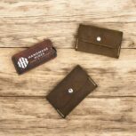Set of 2 handcrafted goat leather key pouches