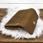 Set of 2 handcrafted goat leather key pouches