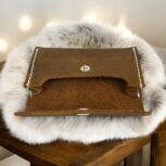 Set of 2 handcrafted goat leather key pouches