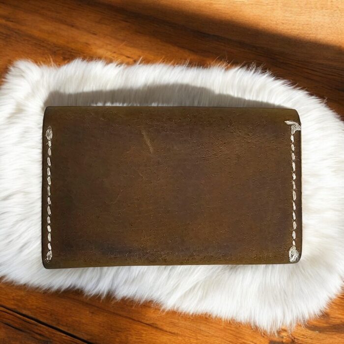 Set of 2 handcrafted goat leather key pouches