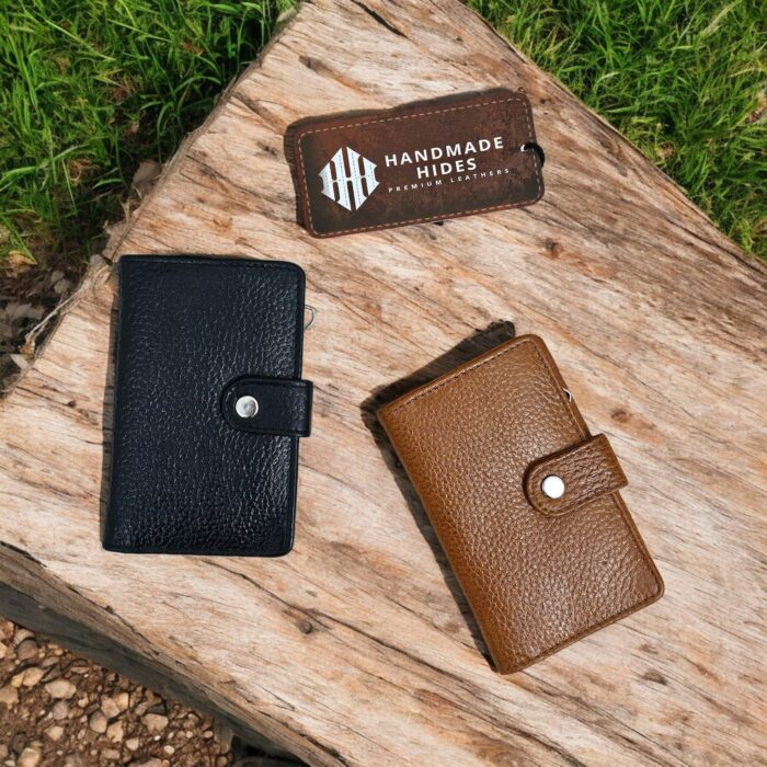 Handmade leather key holder wallet with 6 hooks