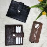 Crocodile Leather Card Holders – Set of 2 Slim Wallets