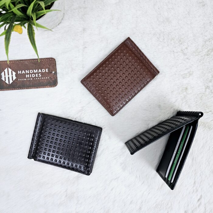 Premium Leather Money Clip Wallet – Handmade Slim RFID Bifold for Men