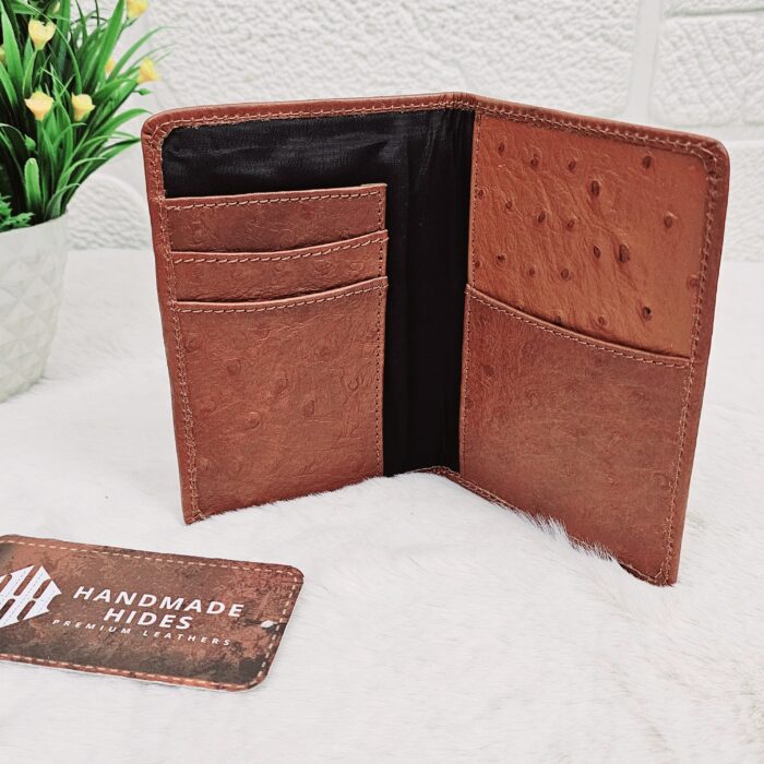 Handmade genuine leather bifold wallet for men