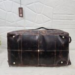 Handcrafted Brown Leather Duffle Bag – Vintage Full-Grain Leather Weekender