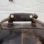 Handcrafted Brown Leather Duffle Bag – Vintage Full-Grain Leather Weekender