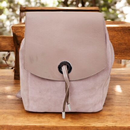 Handcrafted Peach Leather Crossbody Bag – Genuine Leather, Spacious and Stylish
