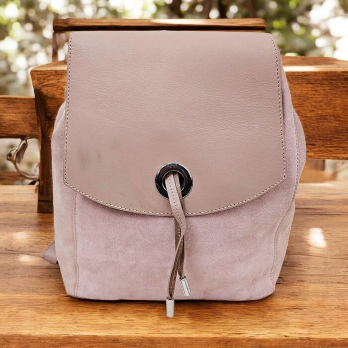 Handcrafted Peach Leather Crossbody Bag – Genuine Leather, Spacious and Stylish