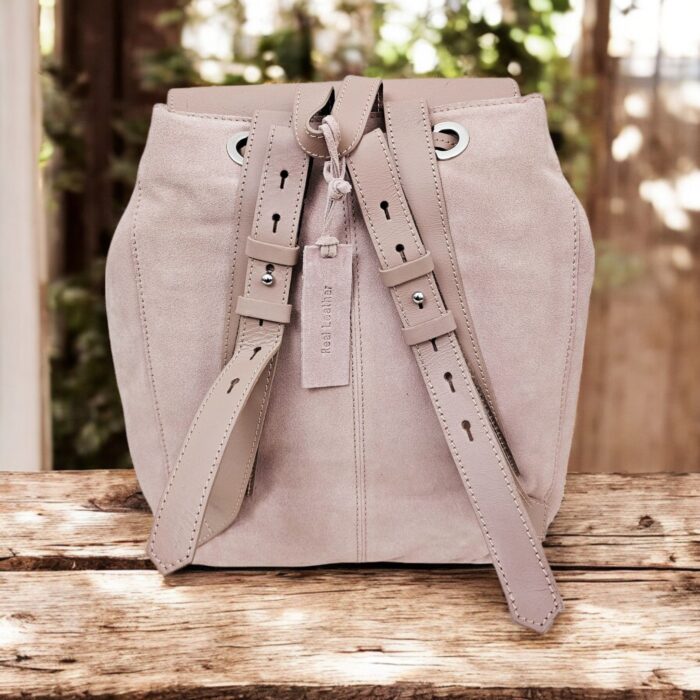 Handcrafted Peach Leather Crossbody Bag – Genuine Leather, Spacious and Stylish